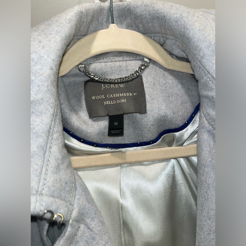 J. Crew wool cashmere grey coat - Picture 2 of 5